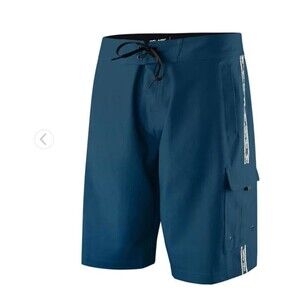 Pelagic Blackfin Stretch Board Shorts Blue Size 34 NWOT